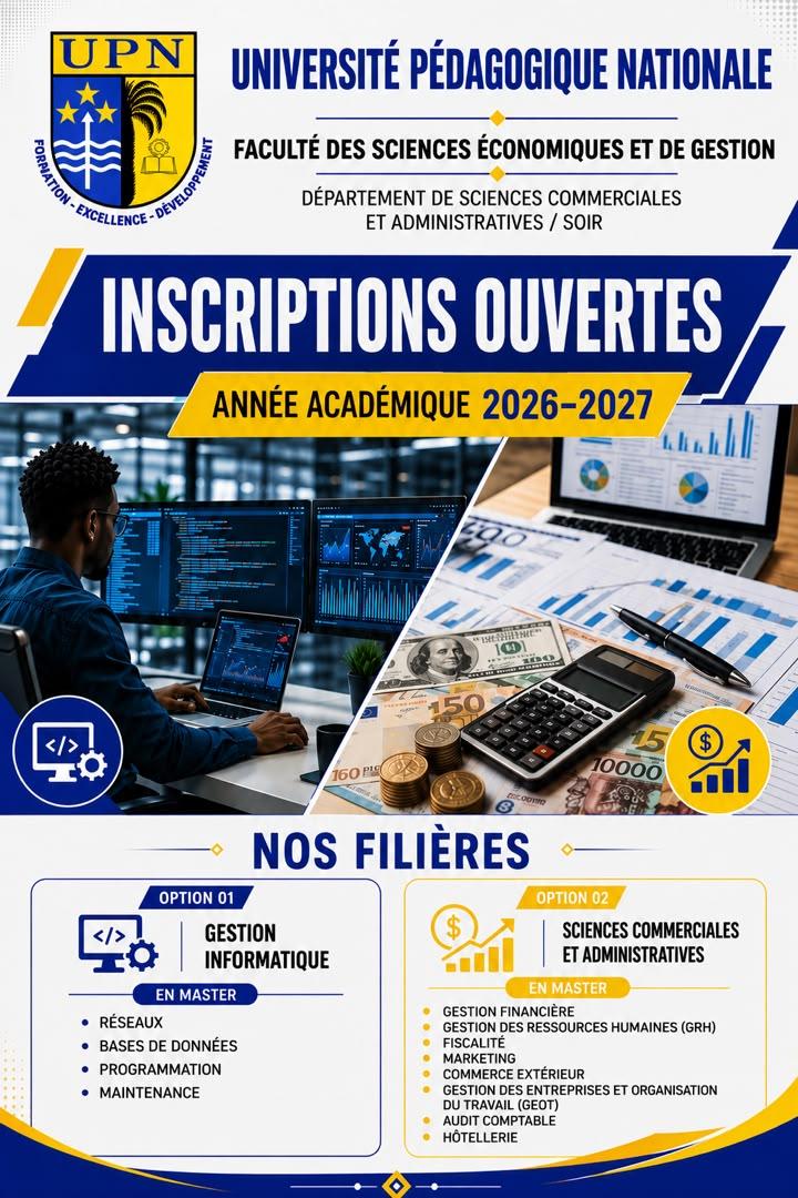Inscription année académique 2026-2027